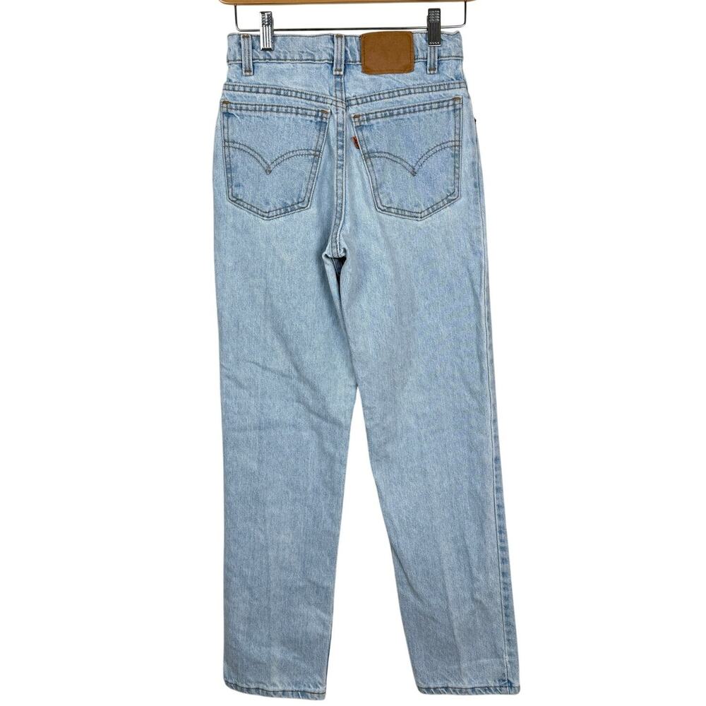Vintage Levi's 505 Jeans Orange Tab USA Classic Fit W27 L28 90s Light Wash
